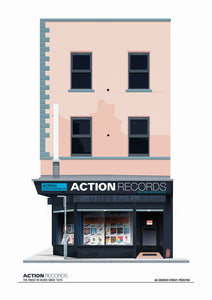 Action Records, Church St. Preston Poster Print