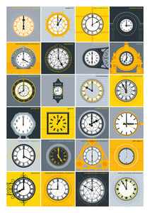 A Great Time in Manchester print (Grey and Yellow)