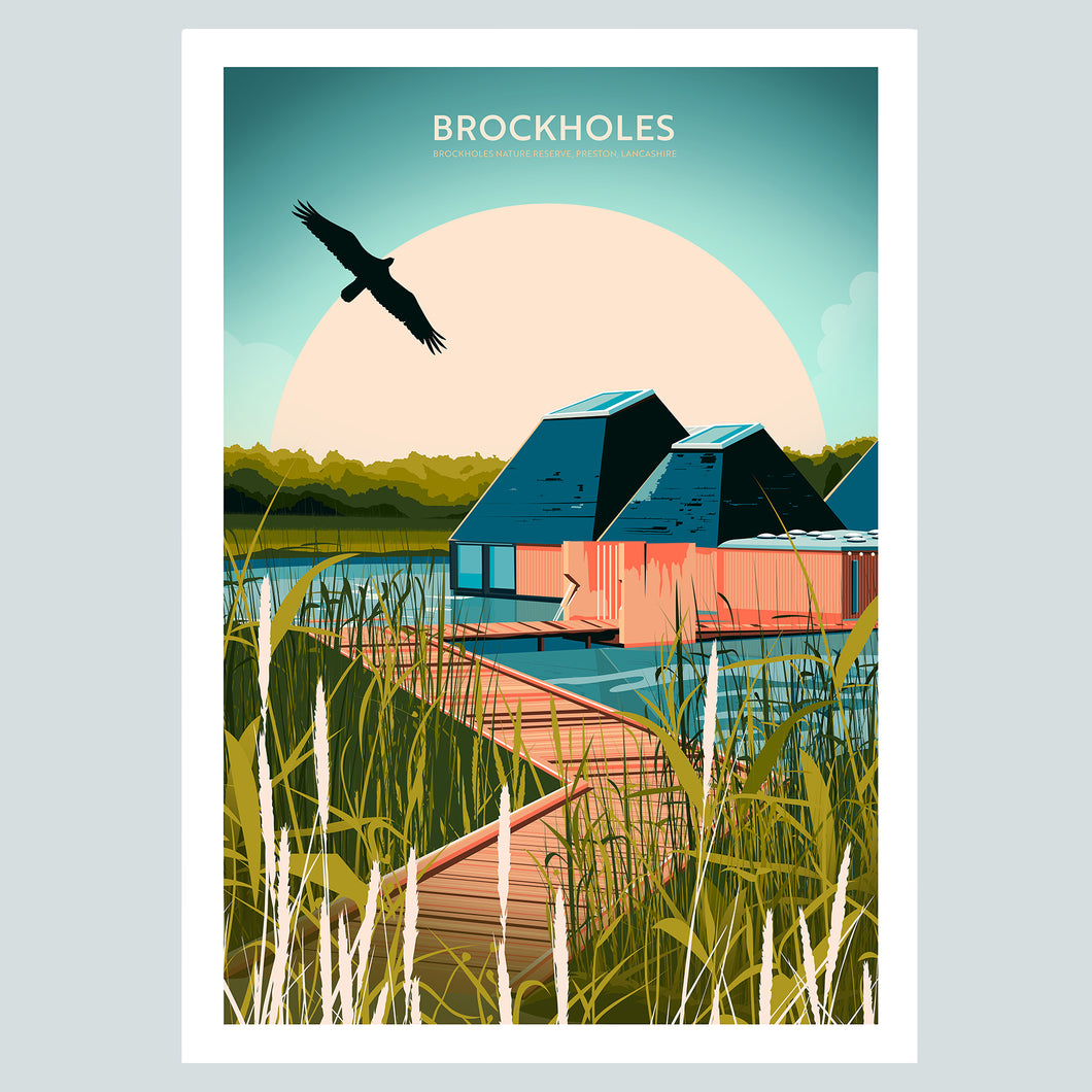 Brockholes Nature Reserve, Preston, Lancashire Travel Poster Print