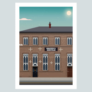 The Crown & Kettle Manchester Pub Poster Print