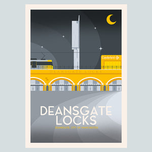 Deansgate Locks A3 Manchester print