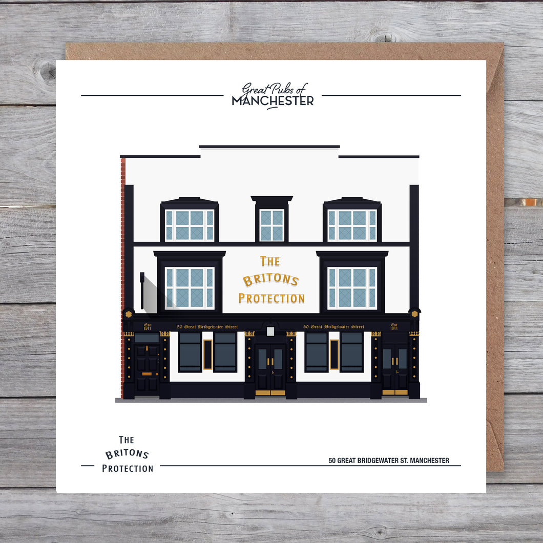 Great Pubs of Manchester - The Britons Protection Greetings card