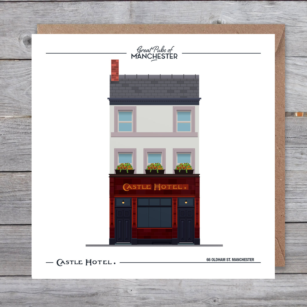 Great Pubs of Manchester - Castle Hotel Greetings card