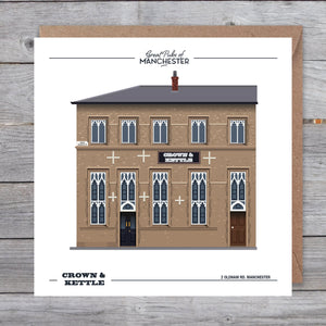Great Pubs of Manchester - Crown & Kettle Greetings card