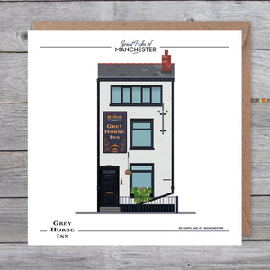Great Pubs of Manchester - Grey Horse Greetings card