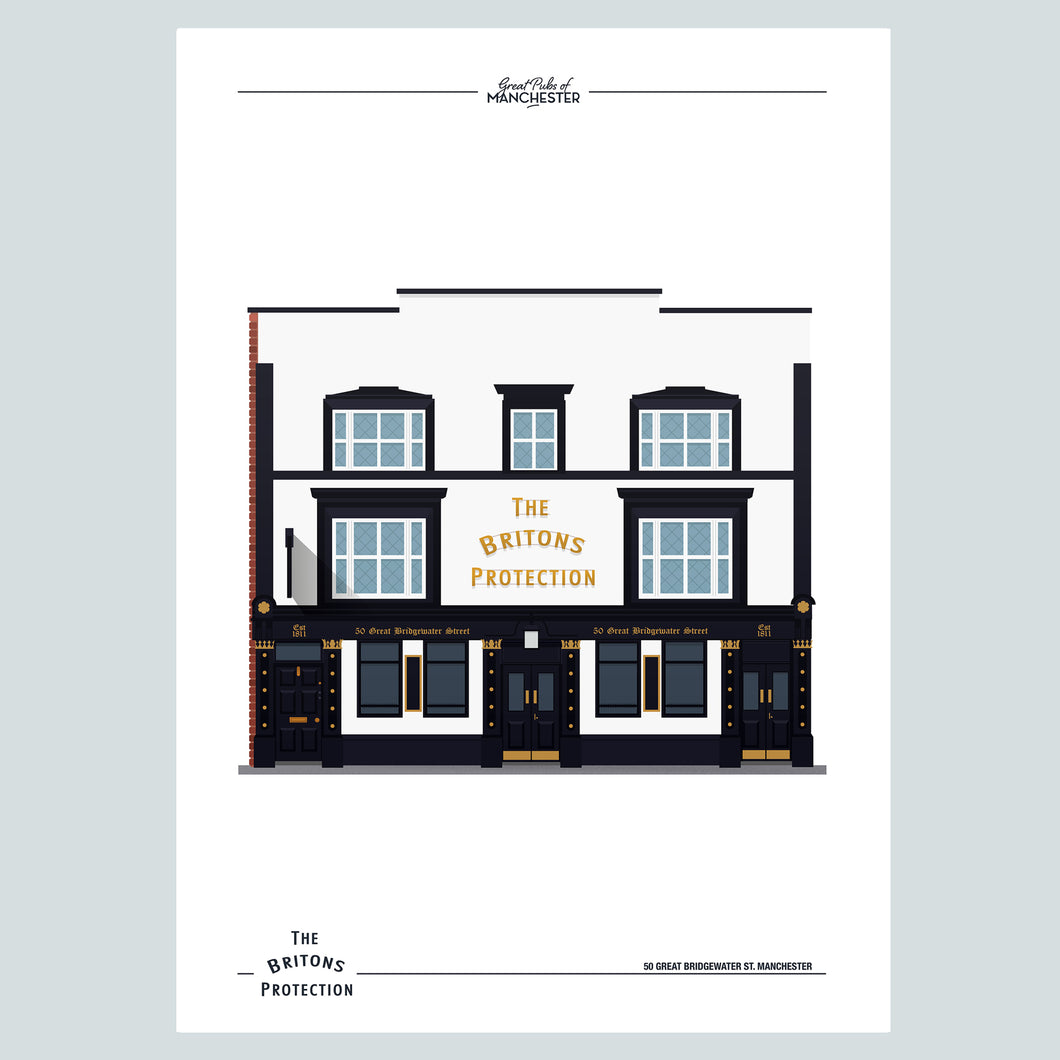 Great Pubs of Manchester - The Britons Protection Poster Print