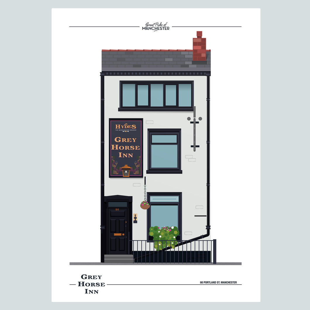 Great Pubs of Manchester - Grey Horse Poster Print