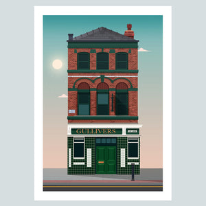 Gullivers Manchester NQ Pub Poster Print