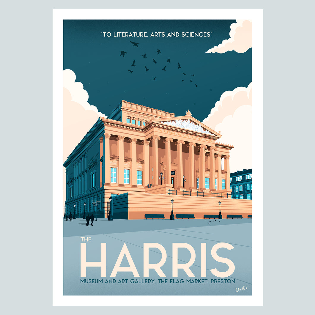 The Harris Museum Vintage Travel Poster Print
