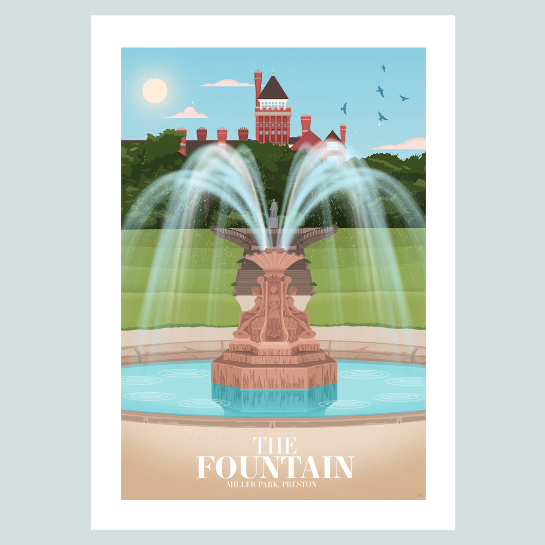 Miller Park The Fountain Poster Print