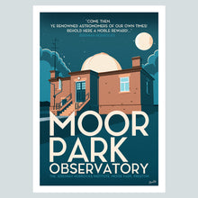 Load image into Gallery viewer, Moor Park Observatory in Preston Vintage Travel Poster Print
