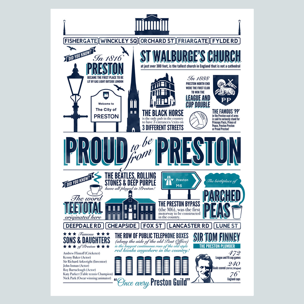 Preston A3 infographic print