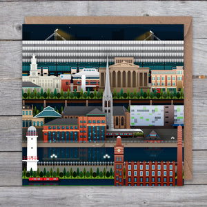 Preston Montage greetings card