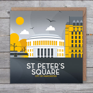 St Peter's Square, Manchester Greetings card