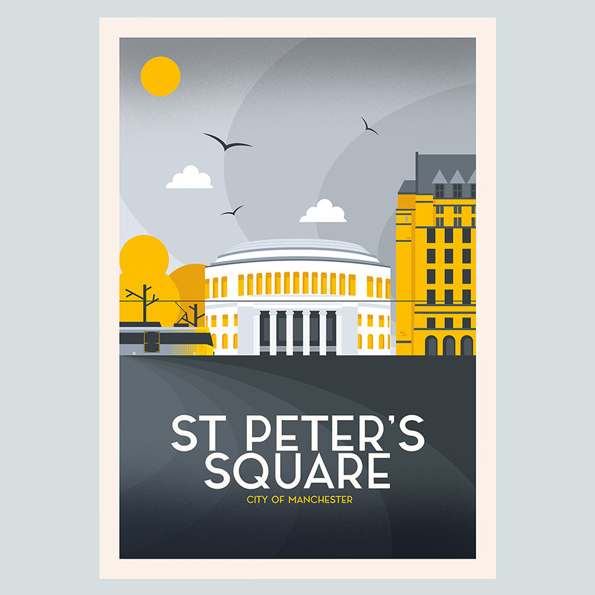 St Peter's Square A3 Manchester print