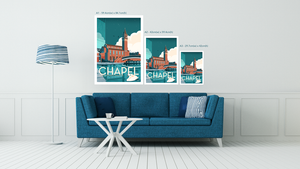 The Chapel, Bridgewater Viaduct, Manchester Vintage Travel Poster Print