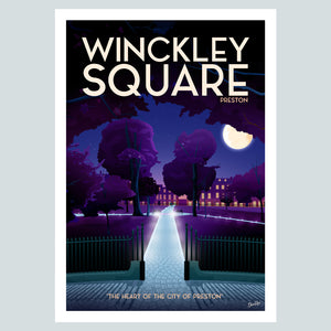 Winckley Square Preston (eve version) Poster Print